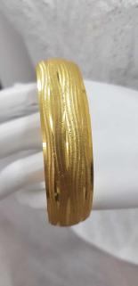 24 Ayar Altın Kaplama 15 Mm Ağaç Kovuğu Bilezik • Düğün • Nişan • Söz Takı Bileziği