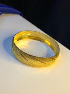 24 Ayar Altın Kaplama 15 Mm Line Bilezik * Düğün • Nişan • Söz Takı Bileziği