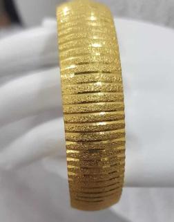 24 Ayar Altın Kaplama 15 Mm Lazer Kesmesi Bilezik * Düğün • Nişan • Söz Takı Bileziği