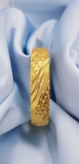 Vog 24 Ayar Altın Kaplama 15 Mm Petek Bilezik 