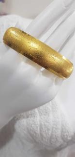 Kadın Altın Kaplama Bilezik - 24 Ayar 15mm Sim Bilezik • Düğün • Nişan • Söz Takı Bileziği