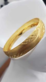 Vog 24 Ayar Altın Kaplama 15 Mm Sonsuzluk Bilezik 