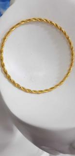 VOG 24 AYAR ALTIN KAPLAMA 2 MM PAFTALI BURMA BİLEZİK