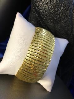 Kadın Altın Kaplama Bilezik -  30mm Lazer Kesmesi Mega Boy 24 Ayar Altın Kaplama Bilezik 