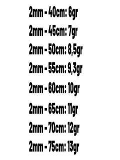 Erkek Bayan Burma Gümüş Kolye - 2mm Burma Model Halat Zincir Unisex Kolye