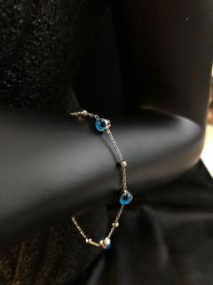 Vog Dört Adet Çift Yönlü Göz 925 Ayar Gümüş Sevgiliye Eşe Anneye Hediye Bileklik