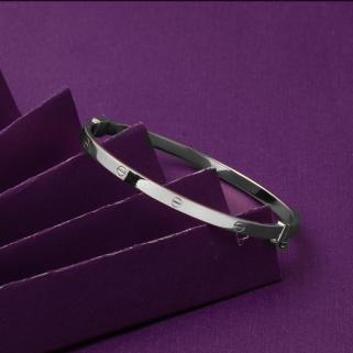 Vog 4MM Cartier Vidalı Model Kelepçe 925 Ayar Gümüş Beyaz Renk Sarı,Roze Seçeneği