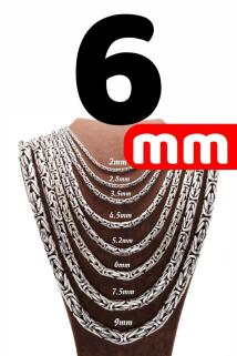 6mm Yuvarlak Kral Model 925 Ayar Erkek Gümüş Kolye