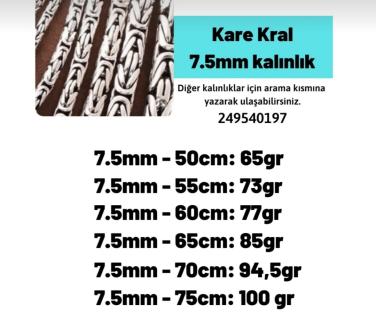 Vog7.5Mm Kare Kral Model 925 Ayar Gümüş Zincir Kolye
