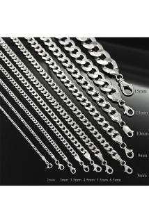 8mm Gurmet Zincir 925 Ayar Gümüş Kolye • Sevgiliye • Eşe • Babaya Hediye Kolye