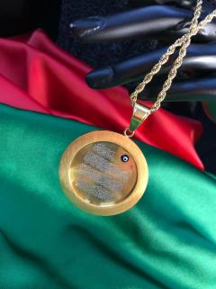 Vog Ön Tarafta Allah Lafzı Arkada Nazar Ayeti Yazılı Çelik Kolye Şık Tasarım