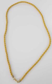 VOG ALTIN RENK İP HER TÜRLÜ KOLYE UCU TAKILAN UÇ KISMI PİRİNÇ KİLİT KISMI ÇELİK KOLYE