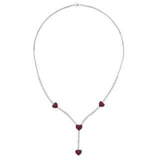 VOG ARYA BAYAN KIRMIZI TAŞLI GÜMÜŞ SU YOLU SET-KOLYE,BİLEKLİK,KÜPE,YÜZÜK 