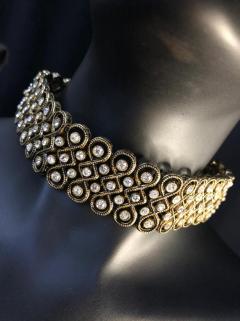 Vog Bijuteri Elmas  Görünümlü Kına,nişan,düğün Ve Özel Geceler İçin Şık Tasarım Boyunluk Aksesuar 