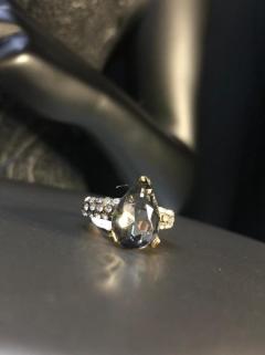 Vog Bijuteri Koyu Mavi  Kristal Taşlı  Şık Tasarım Kolye,Bileklik,Küpe,Yüzük El Işi Set,takım 