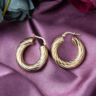 VOG  BURGU MODEL HALKA KÜPE 925 AYAR GÜMÜŞ SARI RENK BEYAZ,ROZE RENK SEÇENEĞİ