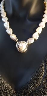 VOG BAROK İNCİ OLİMPİYAT BROŞ 925 AYAR GÜMÜŞ KOLYE SARI,ROZE RENK SEÇENEĞİ