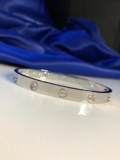 Vog Beyaz Renk Cartier Vidalı Çelik Kelepçe