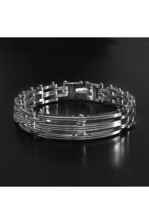 Vog Çift Sıra Lüks Model Çelik Erkek Bileklik