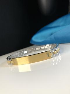 Vog Çelik Kişiye Özel İsim Yazılan Rolex Kordonlu Sevgiliye,Arkadaşa,Babaya Çift Renk Bileklik