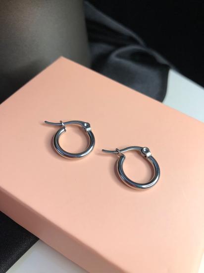 Vog 1.5mm Beyaz Renk Halka Küpe Sevgiliye,Anneye,Eşe,Arkadaşa Hediye Çelik Ufak Boy Küpe