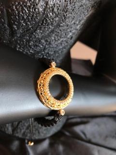 VOG YARIM ALTIN TAKILA BİLEN 24 AYAR KAPLAMA SİYAH İP BİLEKLİK