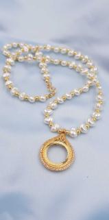 Vog Çeyrek Ve Gram Takılan Şık Tasarım Altın Görünümlü 24 Ayar Kaplama Kolye 