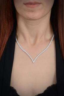 Vog Eftelya 925 Ayar Gümüş Su Yolu Set - Düğün - Nişan - Söz - Sevgiliye - Eşe Takım