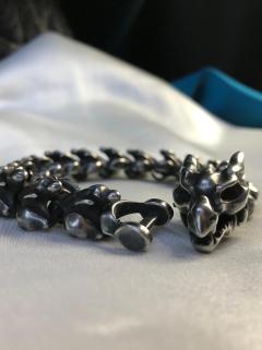 VOG OUROBOROS GOTİK ESKİTMELİ DRAGON BRACELET EJDERHA BİLEKLİK İSVEÇ ÇELİK