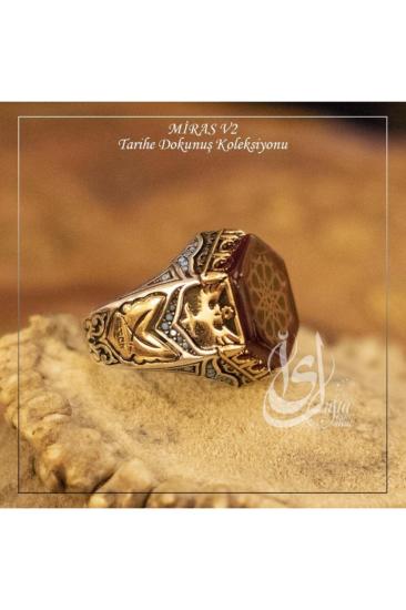 Erkek Gümüş Yüzük - Islam Usta Tasarımı Miras Model 2 • Işıklı Kutuda • Sevgiliye • Eşe Yüzük