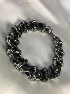 VOG ESKİTME TİMSAH DERİ DESENLİ(CROCODİLE SKİN)BİLEKLİK İSVEÇ ÇELİK