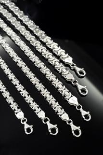 VOG 925 Ayar Gümüş Erkek Bileklik Künye Parlak 5.5 MM Euro Kral Model SARI,ROZE RENK SEÇENEĞİ