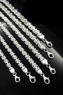 VOG 925 Ayar Gümüş Erkek Bileklik Künye Parlak 10 MM Euro Kral Model