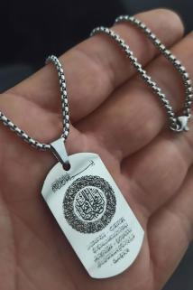 Erkek Kadın Çelik Kolye - Fetih Süresi Paslanmaz • Sevgiliye • Eşe • Babaya • Arkadaşa Kolye Zincir