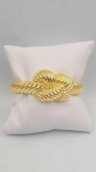 Vog İtalyan Tasarım Altın Model Düğüm Knot Tasarım 925 Ayar Gümüş Sevgiliye,Anneye,Eşe Bileklik