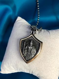 VOG GOTİK TASARIM ŞOVALYE ASKER 925 AYAR GÜMÜŞ KOLYE