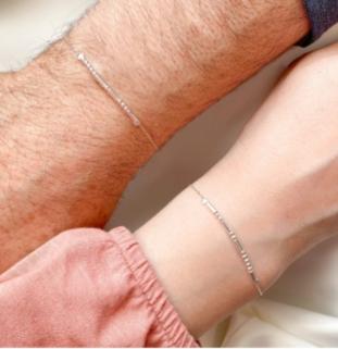 VOG KİŞİYE ÖZEL 925 AYAR GÜMÜŞ MORS ALFABESİ 2 Adet BİLEKLİK