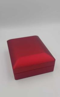 Vog Işıklı Dışı Kırmızı İçi Beyaz Renk Pırlanta,Altın,Gümüş Kolye Kutusu