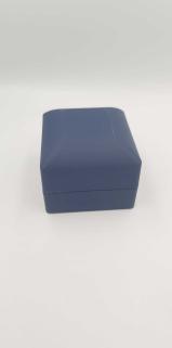 Vog Işıklı Dışı Lacivert İçi Beyaz Renk Pırlanta,Altın,Gümüş Tektaş Yüzük Kutusu