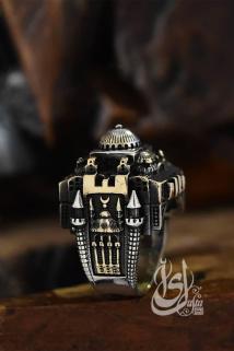 Erkek Gümüş Yüzük - Islam Usta Tasarımı Gümüş Kubbe Model • Işıklı Kutuda • Sevgiliye • Eşe Yüzük