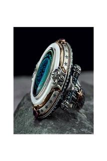 Erkek Gümüş Yüzük - Islam Usta Tasarımı La Tahzen • Işıklı Kutuda • Sevgiliye • Eşe Yüzük