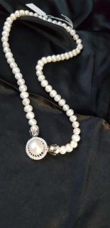 VOG İNCİ KOLYE VE BROŞ 925 AYAR GÜMÜŞ SARI,ROZE RENK SEÇENEĞİ