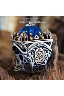 Erkek Gümüş Yüzük - Islam Usta Tasarımı Kubbet-ül Sır • Işıklı Kutuda • Sevgiliye • Eşe Yüzük