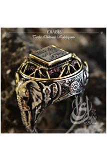 Vog Islam Usta Tasarımı Ebabil Gümüş Erkek Yüzük