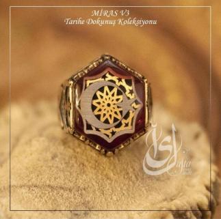Erkek Gümüş Yüzük - Islam Usta Tasarımı Miras Model 3 • Işıklı Kutuda • Sevgiliye • Eşe Yüzük