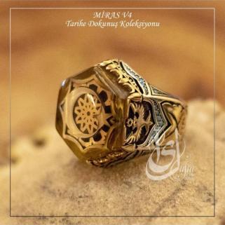 Erkek Gümüş Yüzük - Islam Usta Tasarımı Miras Model 4 • Işıklı Kutuda • Sevgiliye • Eşe Yüzük