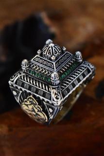 Erkek Gümüş Bileklik - Islam Usta Tasarımı Ulu Kubbe Model • Işıklı Kutuda • Sevgiliye • Eşe Yüzük