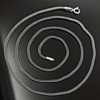 Erkek Gümüş Kolye - 1.8 mm Tilki Kuyruğu İtalyan İnce  Model Zincir