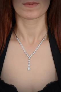 Kadın Gümüş Set - Kleopatra Su Yolu • Işıklı Kutuda • Düğün • Nişan • Gelin Seti Takımı