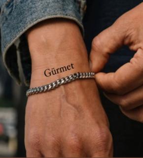 Başak Yazılı Oynak Isim Künye 925 Gümüş Işıklı Kutuda • Sevgiliye • Eşe • Anneye Hediye Bileklik